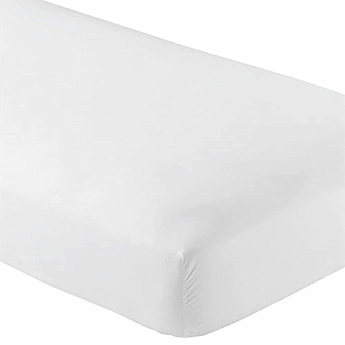 Basics Ultra-Soft Cotton Flat Bed Sheet Twin // Twin XL Easy to Wash Ivory Breathable